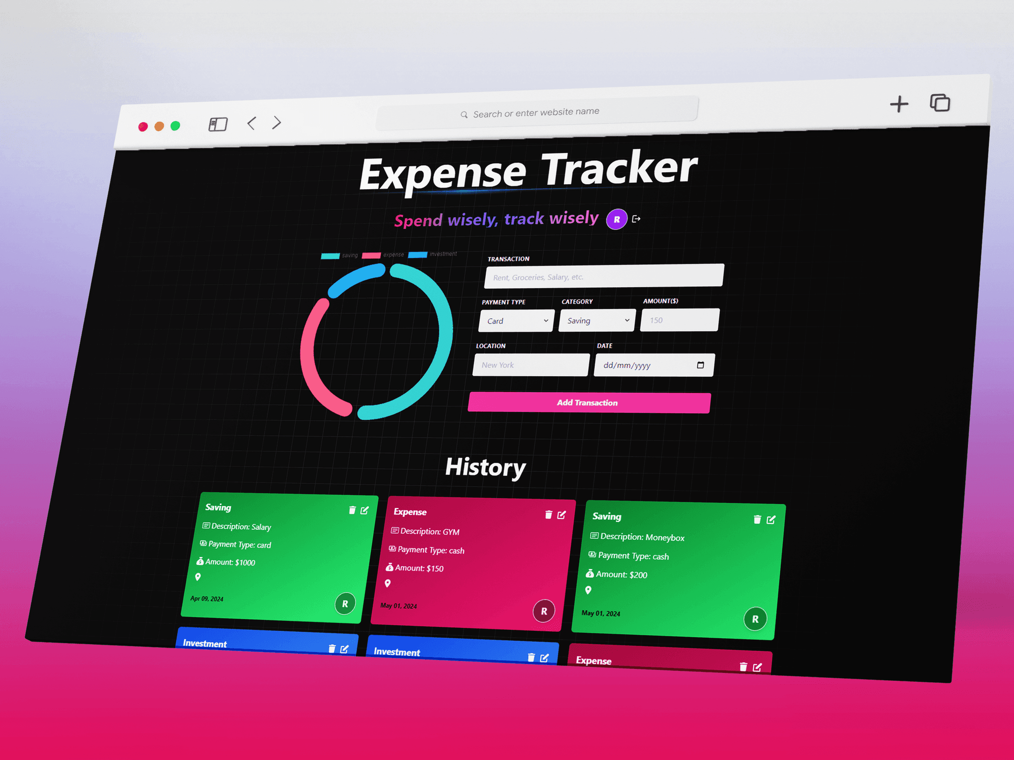 Expense Tracker Web application-img-0