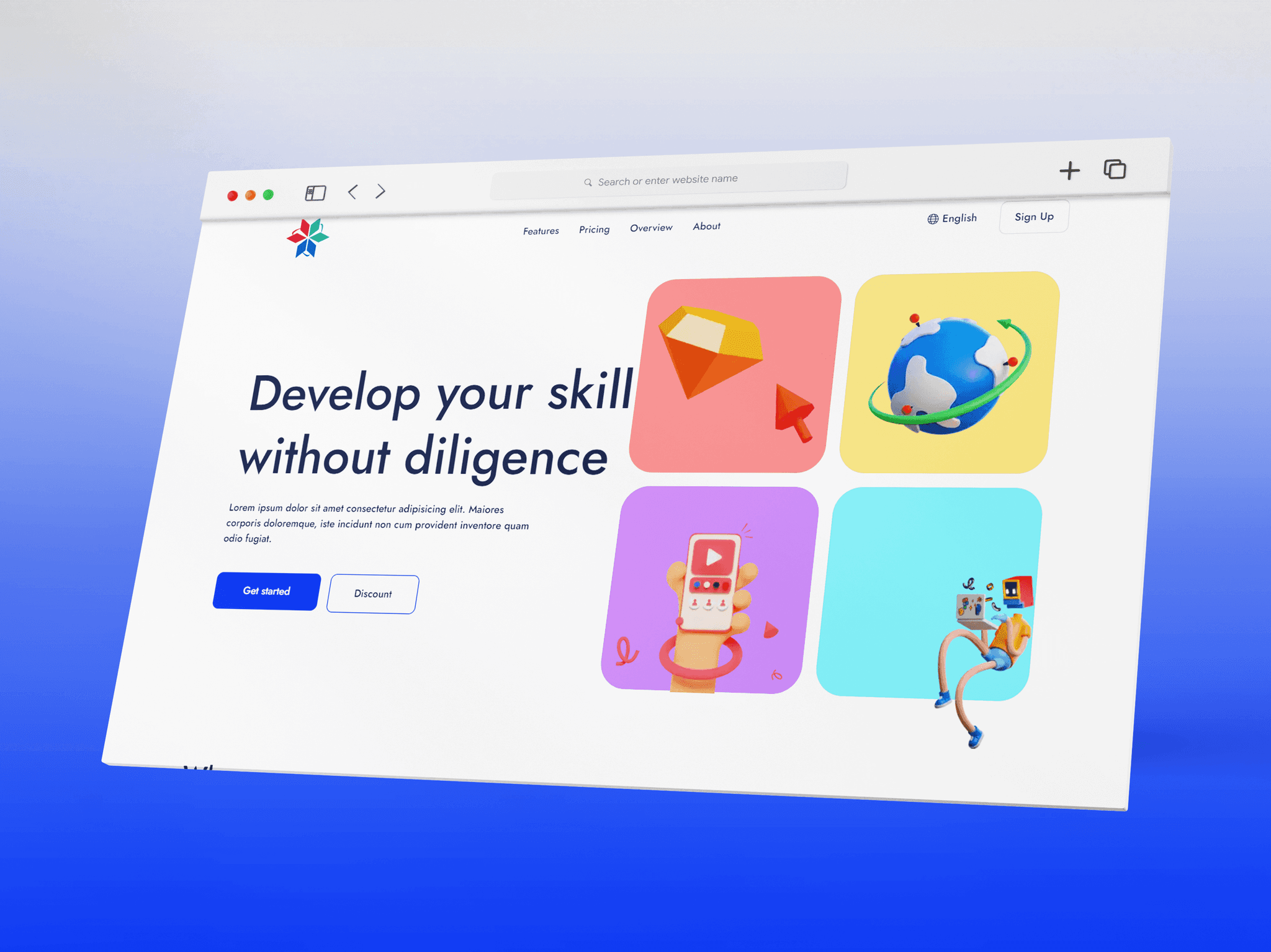 Trendy agency website with a light theme-img-1