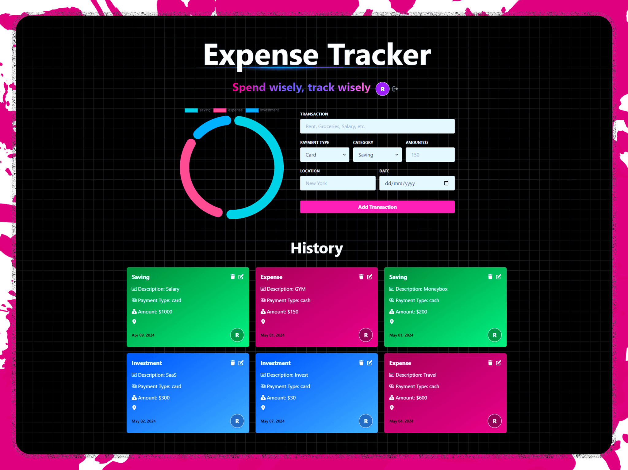 Expense Tracker Web application-img-2